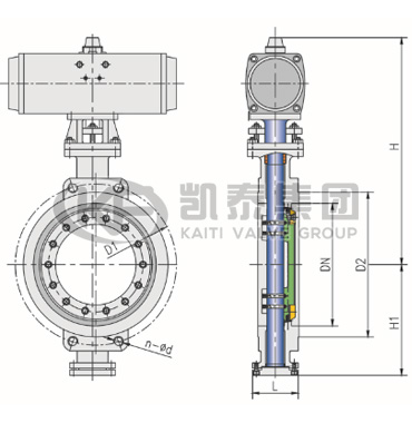 氣動對夾硬密封蝶閥